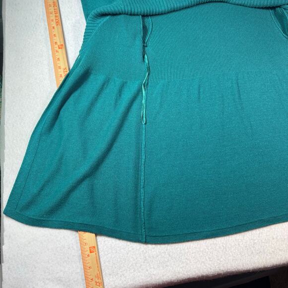 Alfani Lg Cardigan Angora Blend Teal Green Shawl Collar Single Button Closure rd - Picture 15 of 16